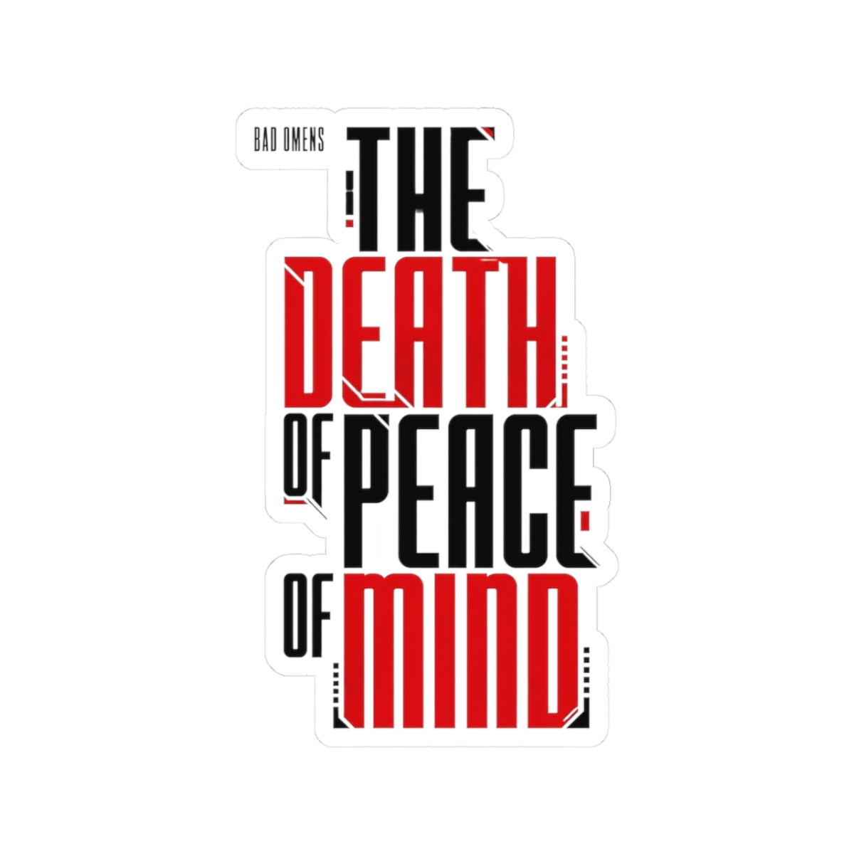Bad Omens "The Death of Peace of Mind" Sticker - alternate angle 1, merchandise