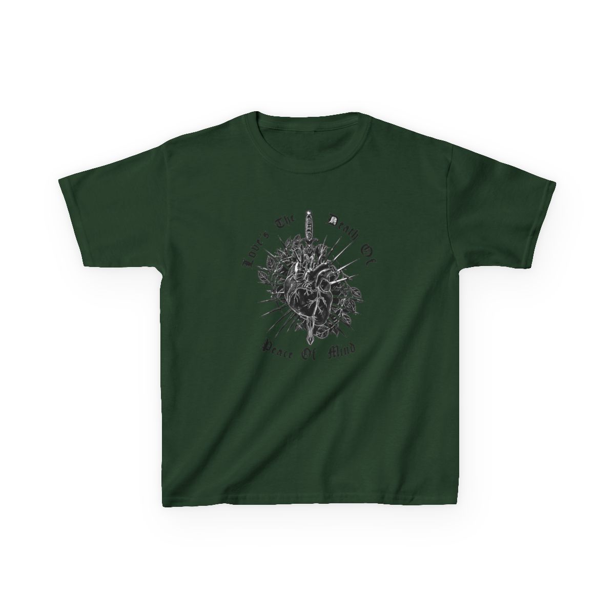 BAD_0MENS Love Is the Death of Peace of Mind Kids T-Shirt | Bad Omens - Official T-Shirts merchandise